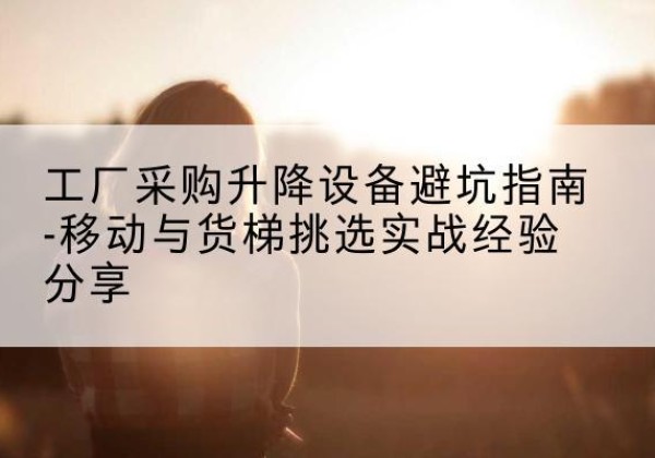 蚌埠移动式升降机怎么选-工厂采购升降设备避坑指南-移动与货梯挑选实战经验分享